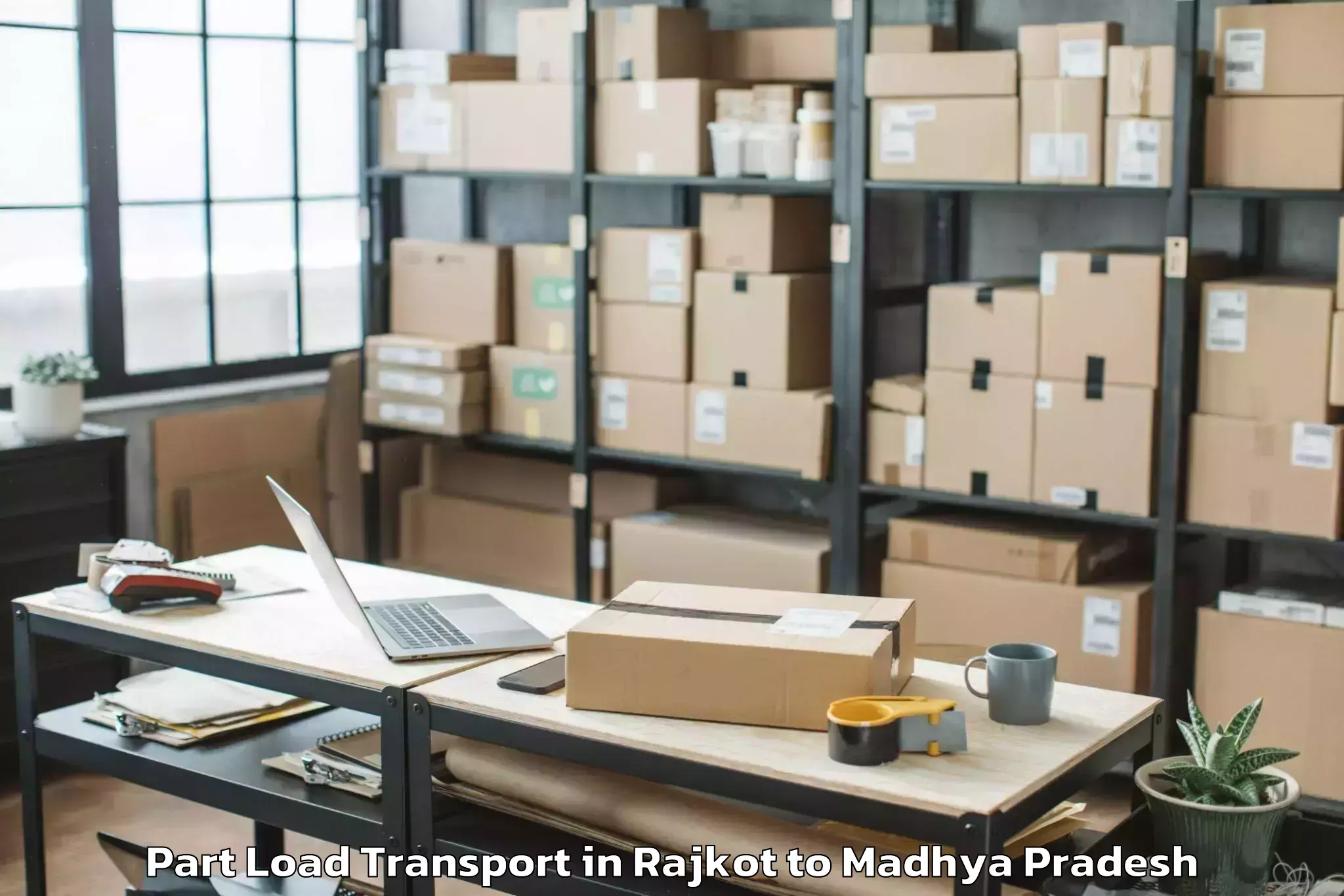 Reliable Rajkot to Mungaoli Part Load Transport